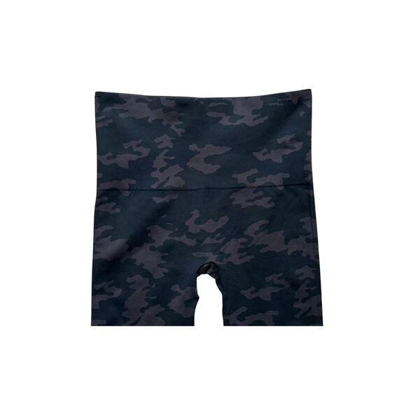 SPANX Camo Leggings Black Brown Large Wide Waistband High Rise 26" Inseam MINT - Picture 7 of 10